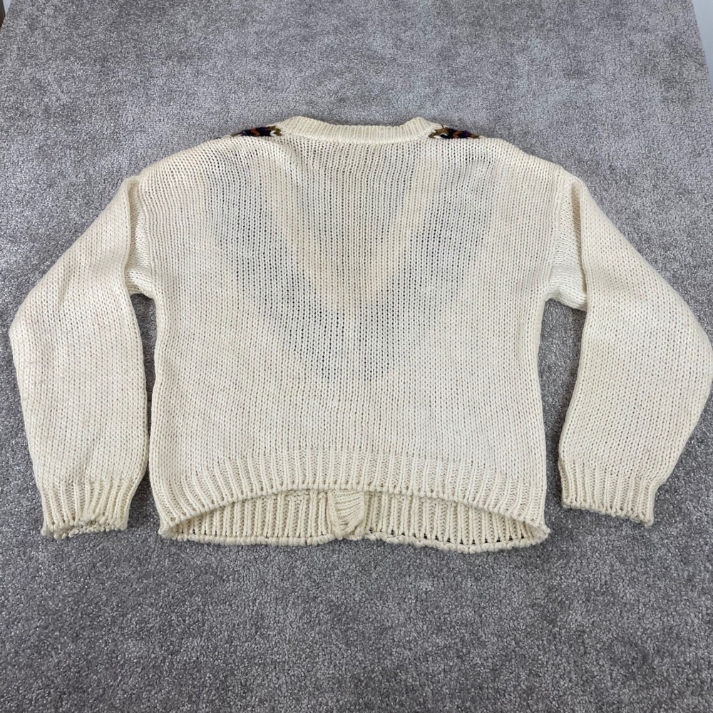 Currants Knitted by Hand Cardigan Womens Medium Fair Isle Cable Knit Vintage - Picture 5 of 11